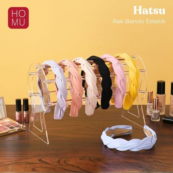 HOMU Hatsu Rak Bando Jepit Rambut Akrilik Aesthetic Headband Accessories Display Stand Transparant