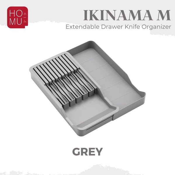HOMU IKINAMA M Extendable Drawer Knife Organizer Pisau Panjang Laci Rak Dapur Penyimpanan Alat Dapur