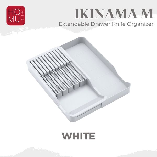 HOMU IKINAMA M Extendable Drawer Knife Organizer Pisau Panjang Laci Rak Dapur Penyimpanan Alat Dapur