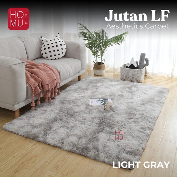 HOMU Jutan LF Karpet Bulu Panjang Lembut Multi Warna Aesthetics Multi Color Long Fur Carpet