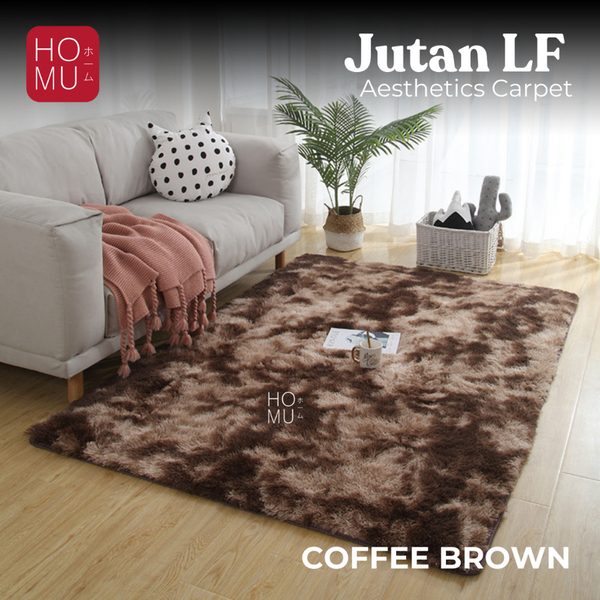 HOMU Jutan LF Karpet Bulu Panjang Lembut Multi Warna Aesthetics Multi Color Long Fur Carpet