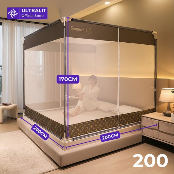 HOMU Kaya Tenda Tidur Nyenyak Kelambu anti Nyamuk Tiang Besi High Quality Mosquito Net Sleeping Tent