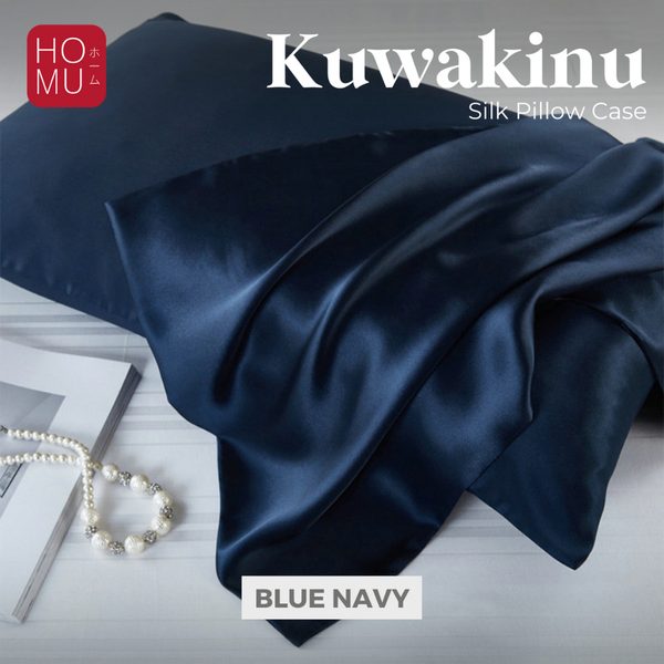 HOMU KUWAKINU 22 100% Natural Mulberry Silk Pillowcase Sarung Bantal Sutra Organik QUEEN SIZE