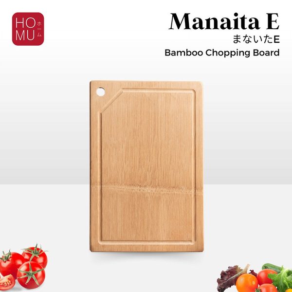 HOMU Manaita E1 – Natural Bamboo No Glue Chopping Board Talenan Bambu Asli