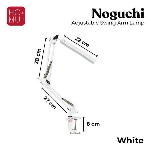 HOMU NOGUCHI – Standing Lampu Meja Arm Stand Full Articulation