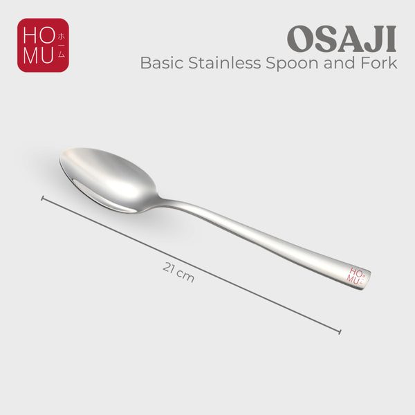 HOMU Osaji Basic Stainless Spoon and Fork Sendok Makan & Garpu Stainless