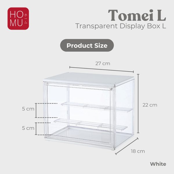 HOMU TOMEI L – Transparent Storage Display Box PREMIUM Acrylic Action Figure Kotak Rak Pajangan Akrilik