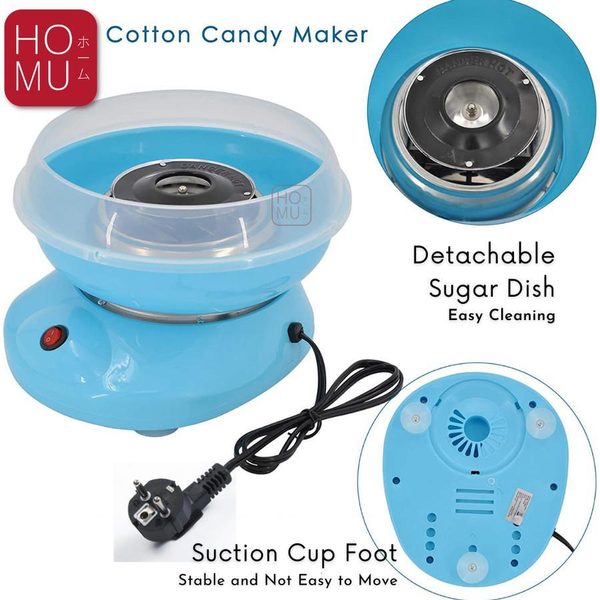 HOMU WATA AME COTTON CANDY MAKER MESIN PEMBUAT GULA KAPAS PERMEN GULALI ARUM MANIS