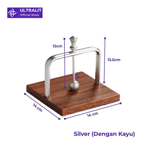 HOMU YOSHI Aesthetic Table Tissue Holder Plate Tempat Tisu Meja Elegan Premium Stainless Steel Kayu